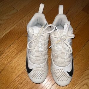 Nike Girls White Lacrosse Cleats Size 2.5 Youth
